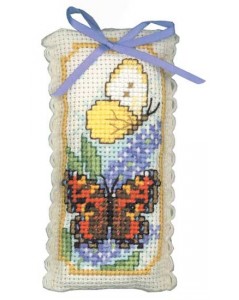 Embroidery kit. Lavender sachet. Butterfly. Textile Heritage Collection. 112326