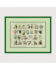 Children's games Alphabet. Petit point and cross stitch embroidery kit. Le Bonheur des Dames 1284