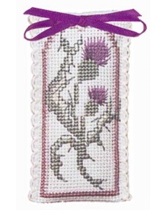 Embroidery kit. Lavender sachet. Ancient thistle. Textile Heritage Collection. 131136