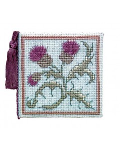 Needles case with ancient thistle. Kit embroidered in counted cross stitch. Textile Heritage Collection 135554