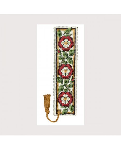 Bookmark kit Heraldic Roses. Embroidery kit. Textile Heritage Collection