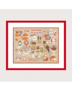 Kitchen workshop. Petit point and Cross stitch embroidery kit. Le Bonheur des Dames 2684.