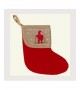 Christmas stocking with Santa Claus border