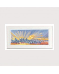 Sky study 7 by Thea Gouverneur. Picture embroidered in counted cross stitch. Thea Gouverneur G0407
