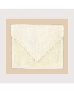 Pouch - envelope ivory 12 thread/cm even-weave linen to embroider in counted stitch. Le Bonheur des Dames POC2