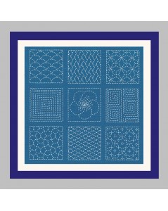 Fil Sashiko - Coton multicolore bleu - Fin - Hidamari