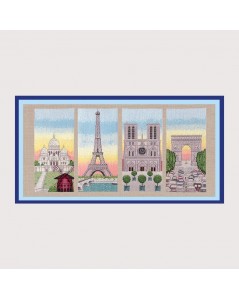 The Monuments of Paris. Counted cross stitch embroidery kits. Item n° 1167. Le Bonheur des Dames