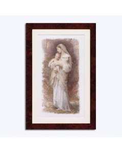 La Vierge Marie Bénie. La Vierge avec l'enfant et l'agneau. Kit broderie point de croix, point compté. Thea Gouverneur G0560