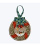 Decorative suspension embroidered by cross stitch. Christmas bauble with spruce garland Le Bonheur des Dames 2672